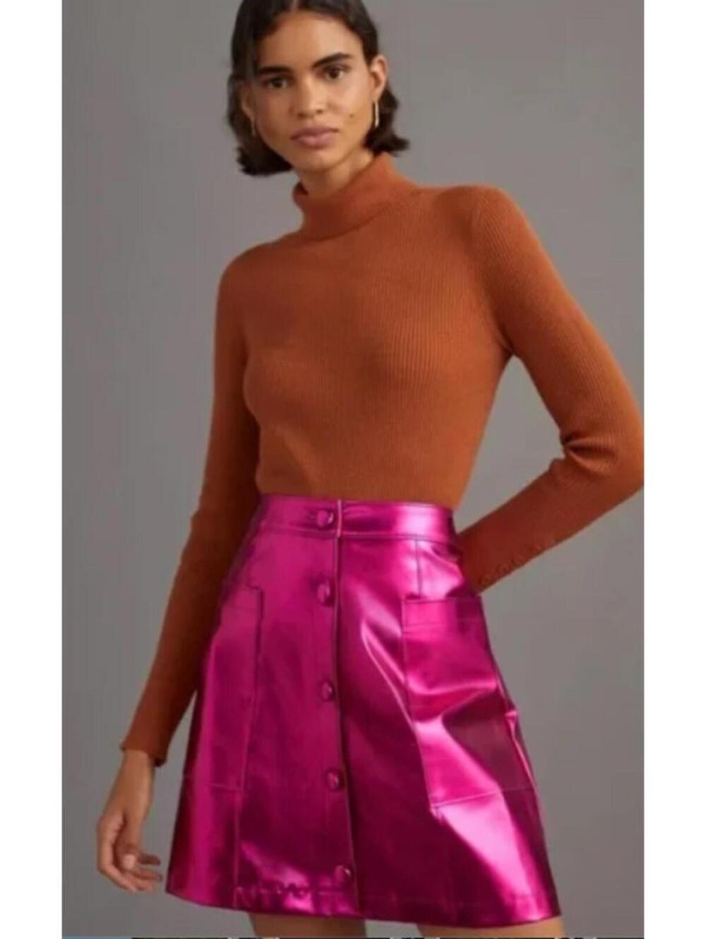 Anthropologie Maeve Metallic skirt XS (see description)